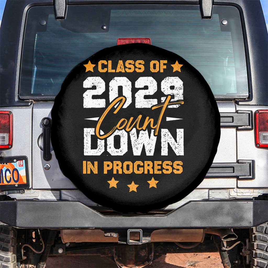 Class Of 2029 Count Down Graduating Spare Tire Cover