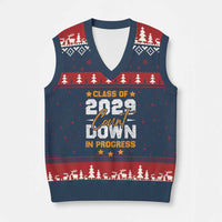 Class Of 2029 Count Down Graduating V-Neck Knit Sweater Vest