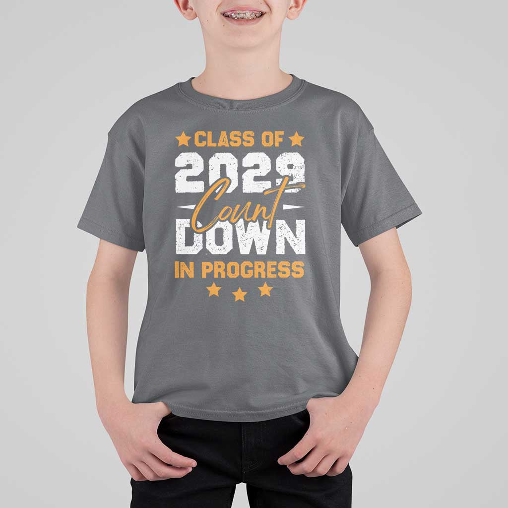 Class Of 2029 Count Down Graduating T Shirt For Kid
