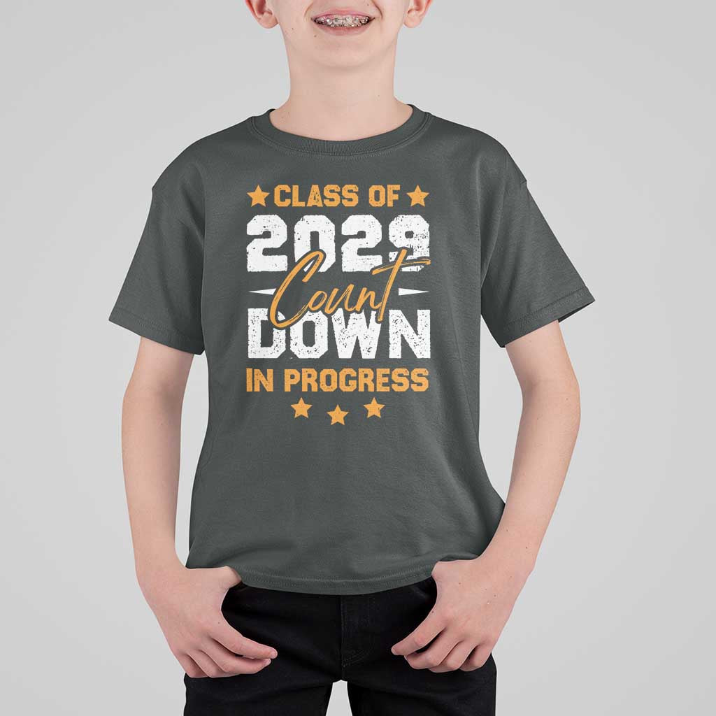 Class Of 2029 Count Down Graduating T Shirt For Kid