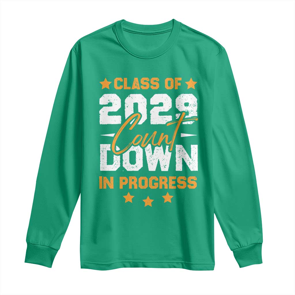 Class Of 2029 Count Down Graduating Long Sleeve Shirt