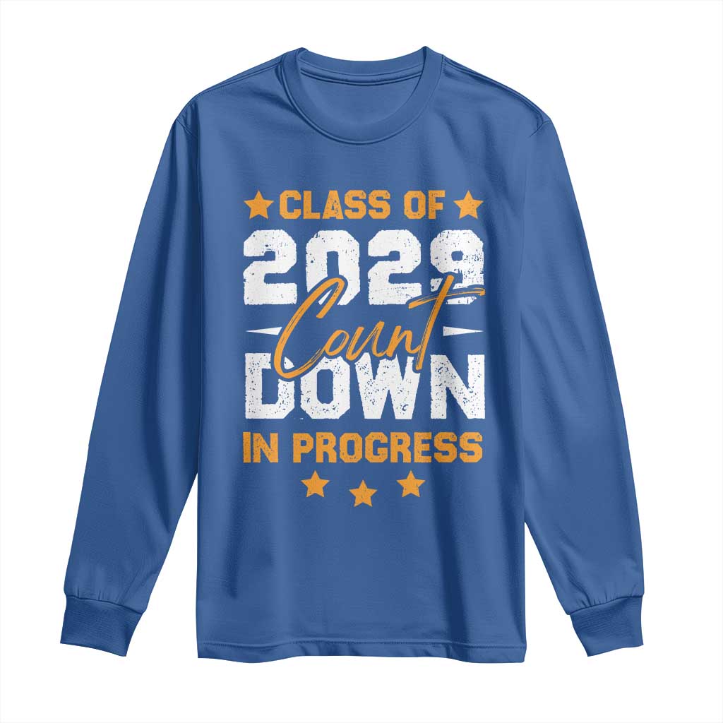 Class Of 2029 Count Down Graduating Long Sleeve Shirt