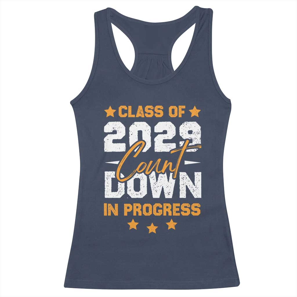 Class Of 2029 Count Down Graduating Racerback Tank Top