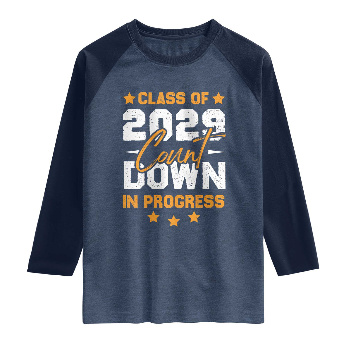 Class Of 2029 Count Down Graduating Raglan Shirt