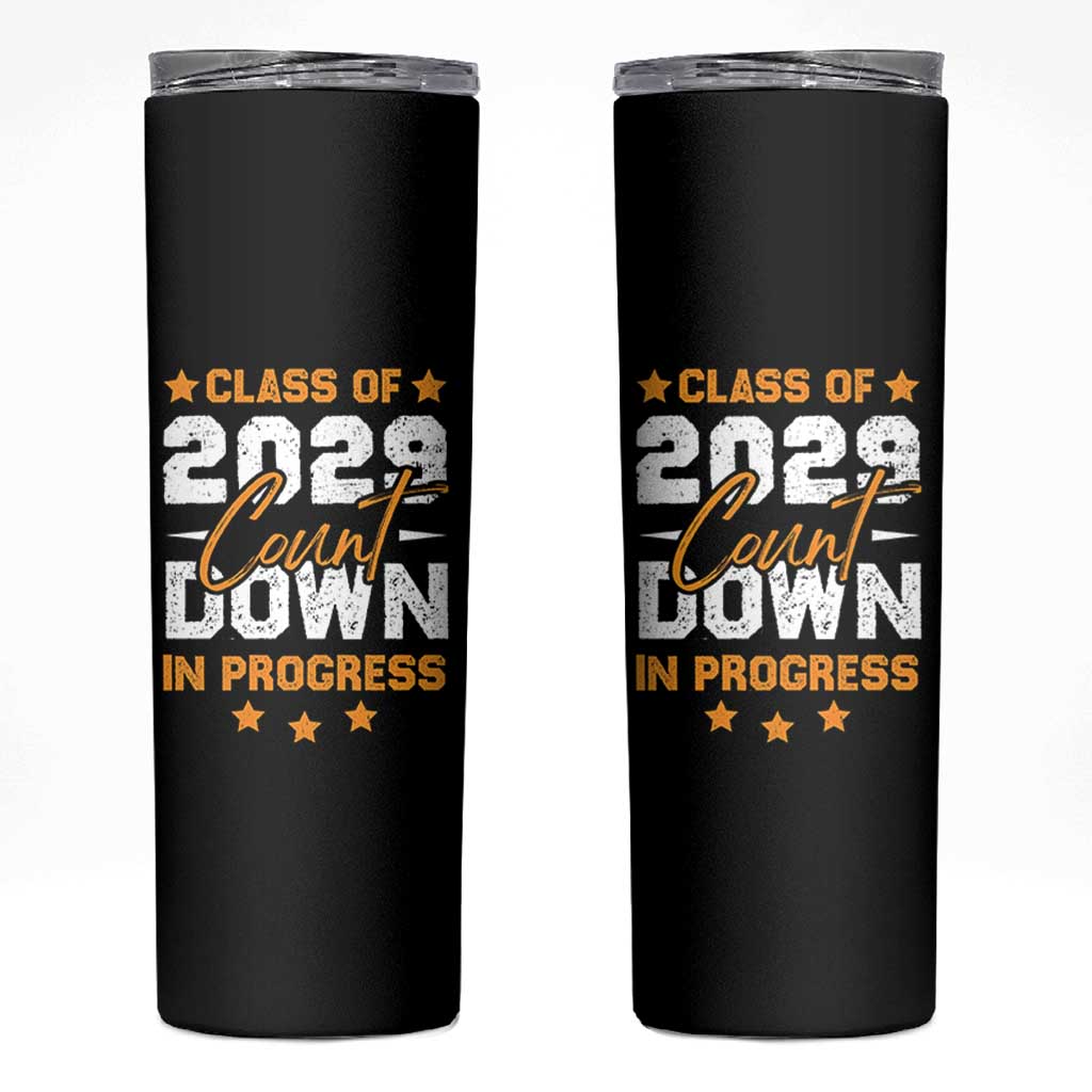 Class Of 2029 Count Down Graduating Skinny Tumbler