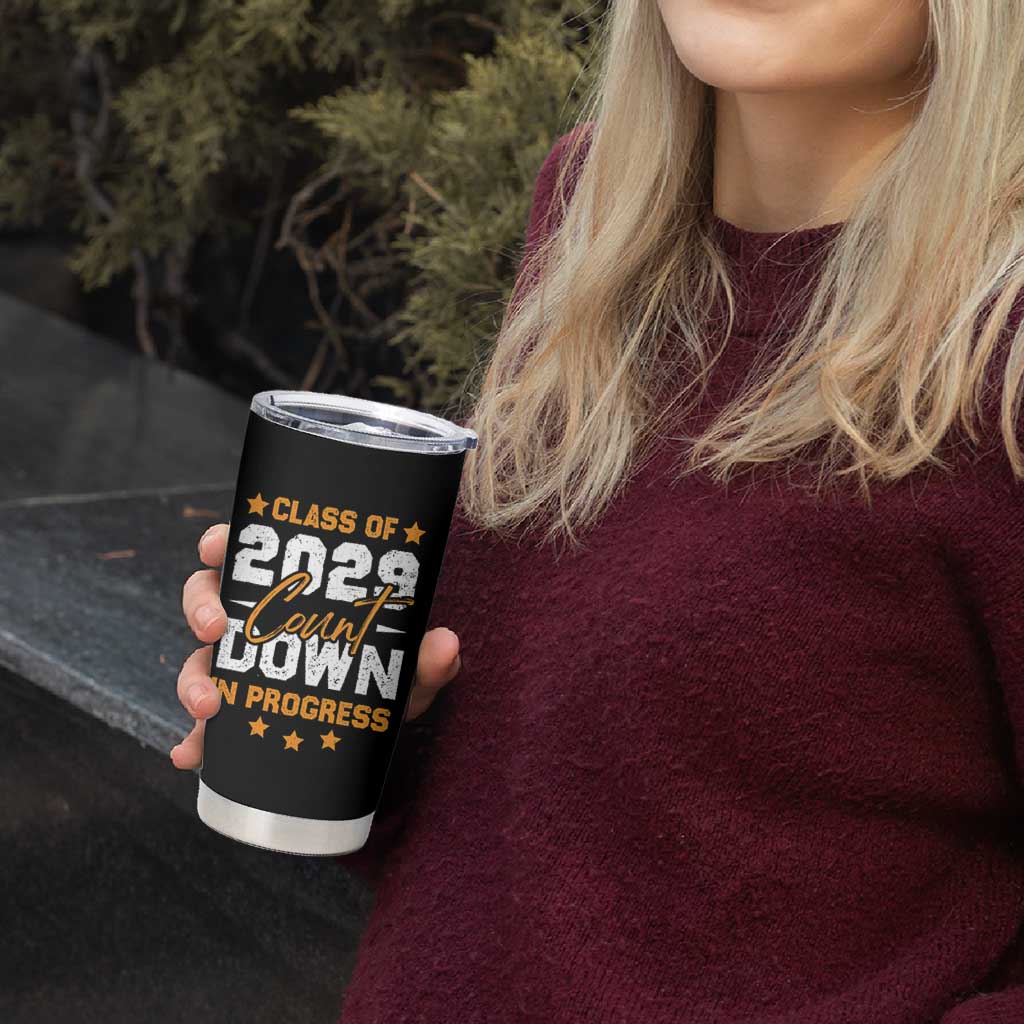 Class Of 2029 Count Down Graduating Tumbler Cup