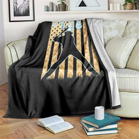 Baseball Drip Throw Blanket Dripping Ice Cream Sprinkles American Flag Boys - Wonder Print Shop