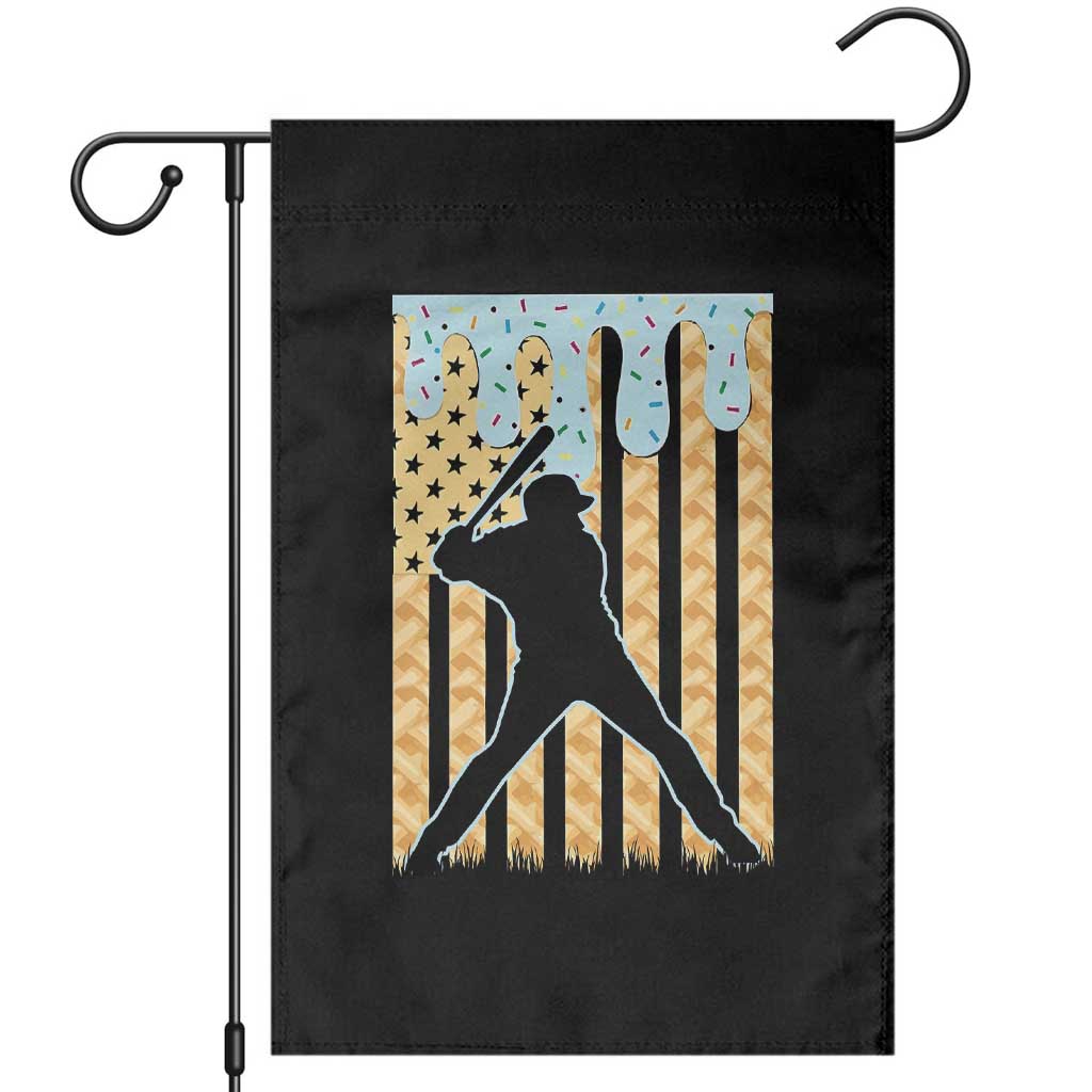Baseball Drip Garden Flag Dripping Ice Cream Sprinkles American Flag Boys - Wonder Print Shop