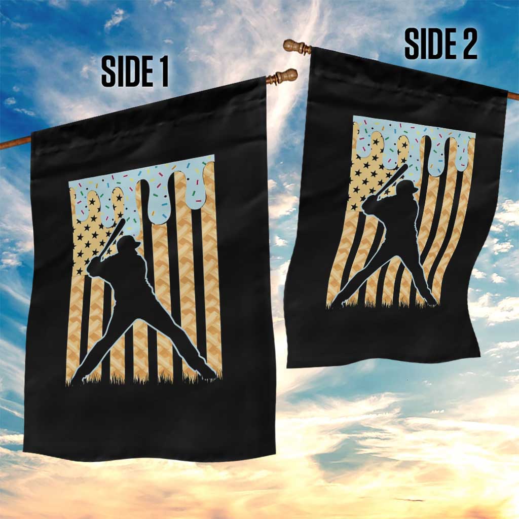 Baseball Drip Garden Flag Dripping Ice Cream Sprinkles American Flag Boys - Wonder Print Shop