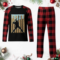 Baseball Drip Plaid Pajama Set Dripping Ice Cream Sprinkles American Flag Boys - Wonder Print Shop