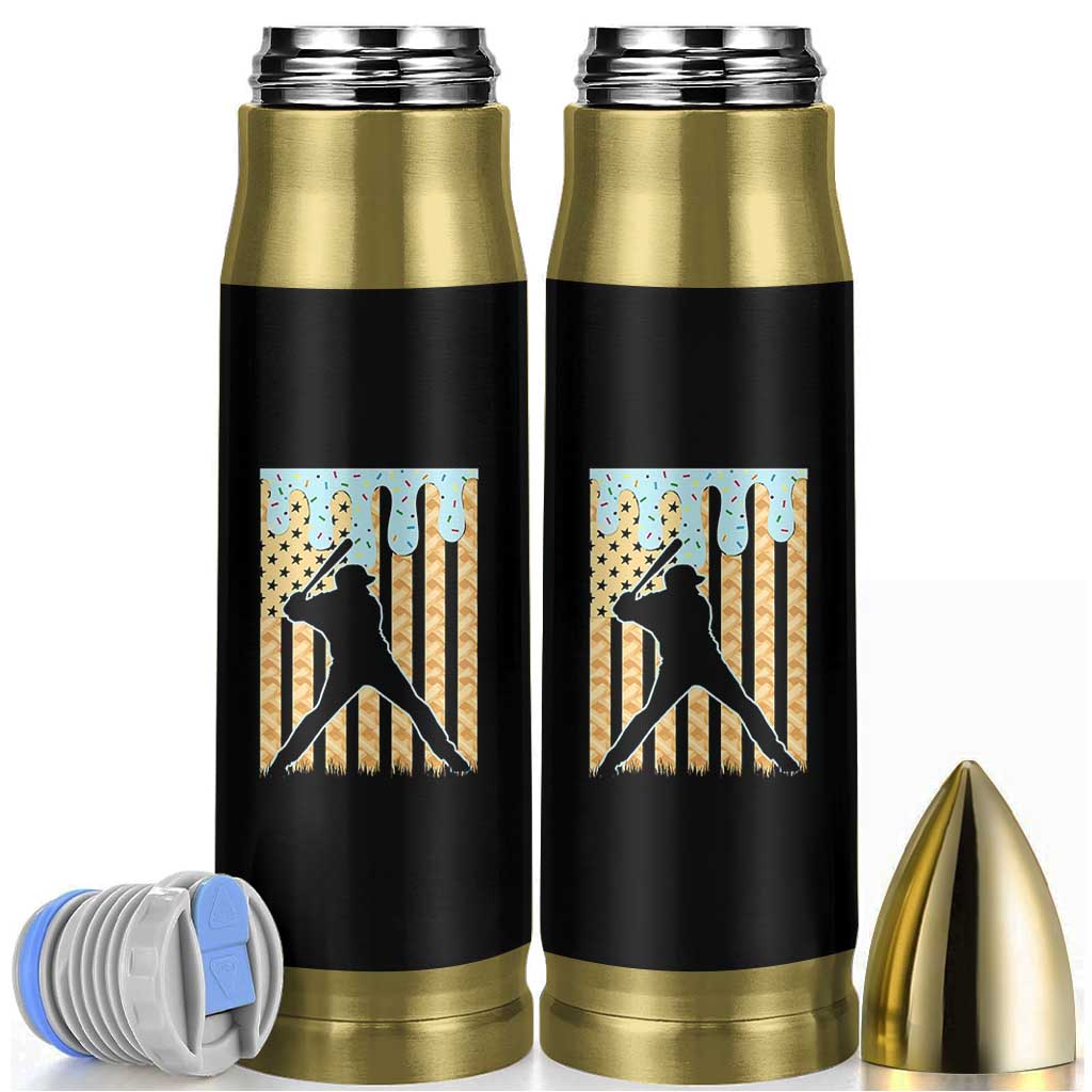 Baseball Drip Bullet Tumbler Dripping Ice Cream Sprinkles American Flag Boys - Wonder Print Shop
