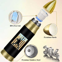 Baseball Drip Bullet Tumbler Dripping Ice Cream Sprinkles American Flag Boys - Wonder Print Shop