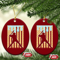 Baseball Drip Ceramic Ornament Dripping Ice Cream Sprinkles American Flag Boys - Wonder Print Shop