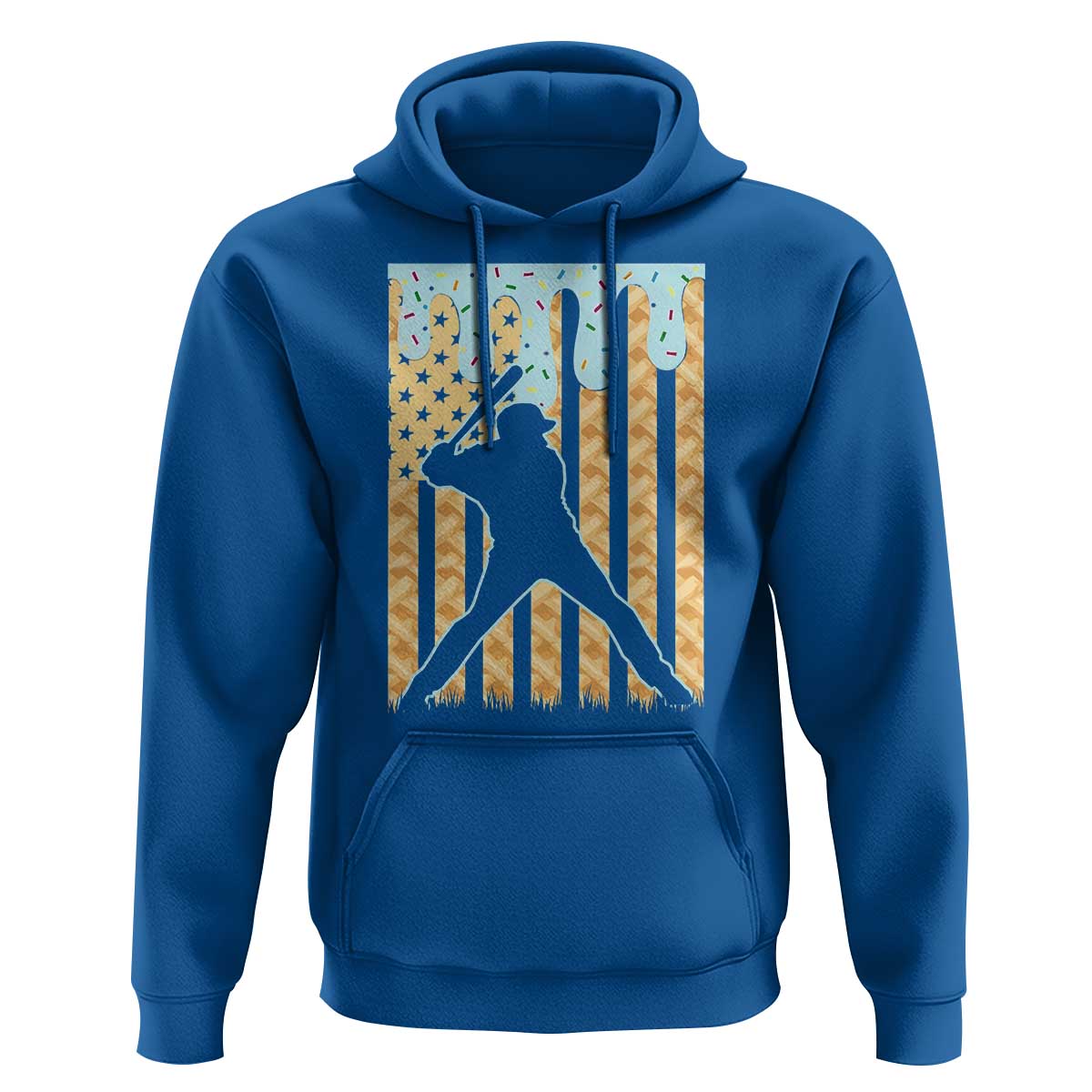 Baseball Drip Hoodie Dripping Ice Cream Sprinkles American Flag Boys - Wonder Print Shop