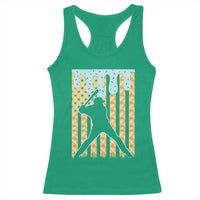 Baseball Drip Racerback Tank Top Dripping Ice Cream Sprinkles American Flag Boys - Wonder Print Shop