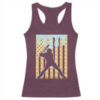 Baseball Drip Racerback Tank Top Dripping Ice Cream Sprinkles American Flag Boys - Wonder Print Shop