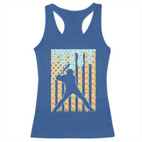 Baseball Drip Racerback Tank Top Dripping Ice Cream Sprinkles American Flag Boys - Wonder Print Shop