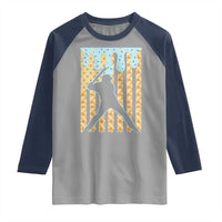 Baseball Drip Raglan Shirt Dripping Ice Cream Sprinkles American Flag Boys - Wonder Print Shop