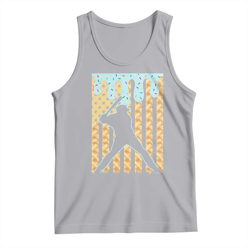 Baseball Drip Tank Top Dripping Ice Cream Sprinkles American Flag Boys - Wonder Print Shop