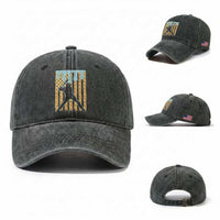 Baseball Drip Washed Cotton Baseball Cap Dripping Ice Cream Sprinkles American Flag Boys