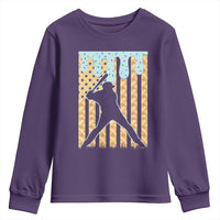 Baseball Drip Youth Sweatshirt Dripping Ice Cream Sprinkles American Flag Boys - Wonder Print Shop