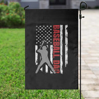 Baseball Dad Garden Flag Retro US Flag Fathers Day Baseball Player - Wonder Print Shop