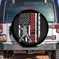 Baseball Dad Spare Tire Cover Retro US Flag Fathers Day Baseball Player - Wonder Print Shop