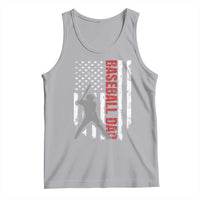 Baseball Dad Tank Top Retro US Flag Fathers Day Baseball Player - Wonder Print Shop