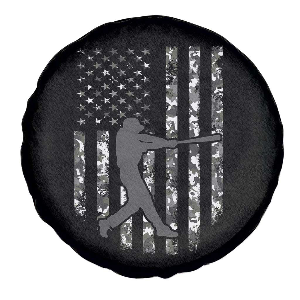 Camo US Flag Baseball Player Spare Tire Cover Retro Camouflage American Flag Patriotic - Wonder Print Shop