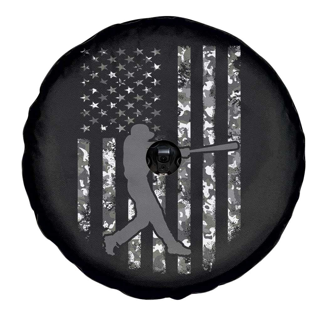 Camo US Flag Baseball Player Spare Tire Cover Retro Camouflage American Flag Patriotic - Wonder Print Shop