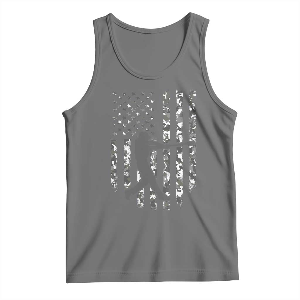 Camo US Flag Baseball Player Tank Top Retro Camouflage American Flag Patriotic - Wonder Print Shop