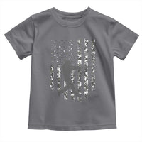Camo US Flag Baseball Player Toddler T Shirt Retro Camouflage American Flag Patriotic - Wonder Print Shop