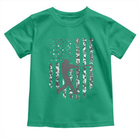 Camo US Flag Baseball Player Toddler T Shirt Retro Camouflage American Flag Patriotic - Wonder Print Shop