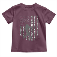 Camo US Flag Baseball Player Toddler T Shirt Retro Camouflage American Flag Patriotic - Wonder Print Shop