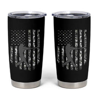 Camo US Flag Baseball Player Tumbler Cup Retro Camouflage American Flag Patriotic - Wonder Print Shop