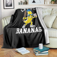 Funny Banana Throw Blanket Lets Go Bananas - Wonder Print Shop