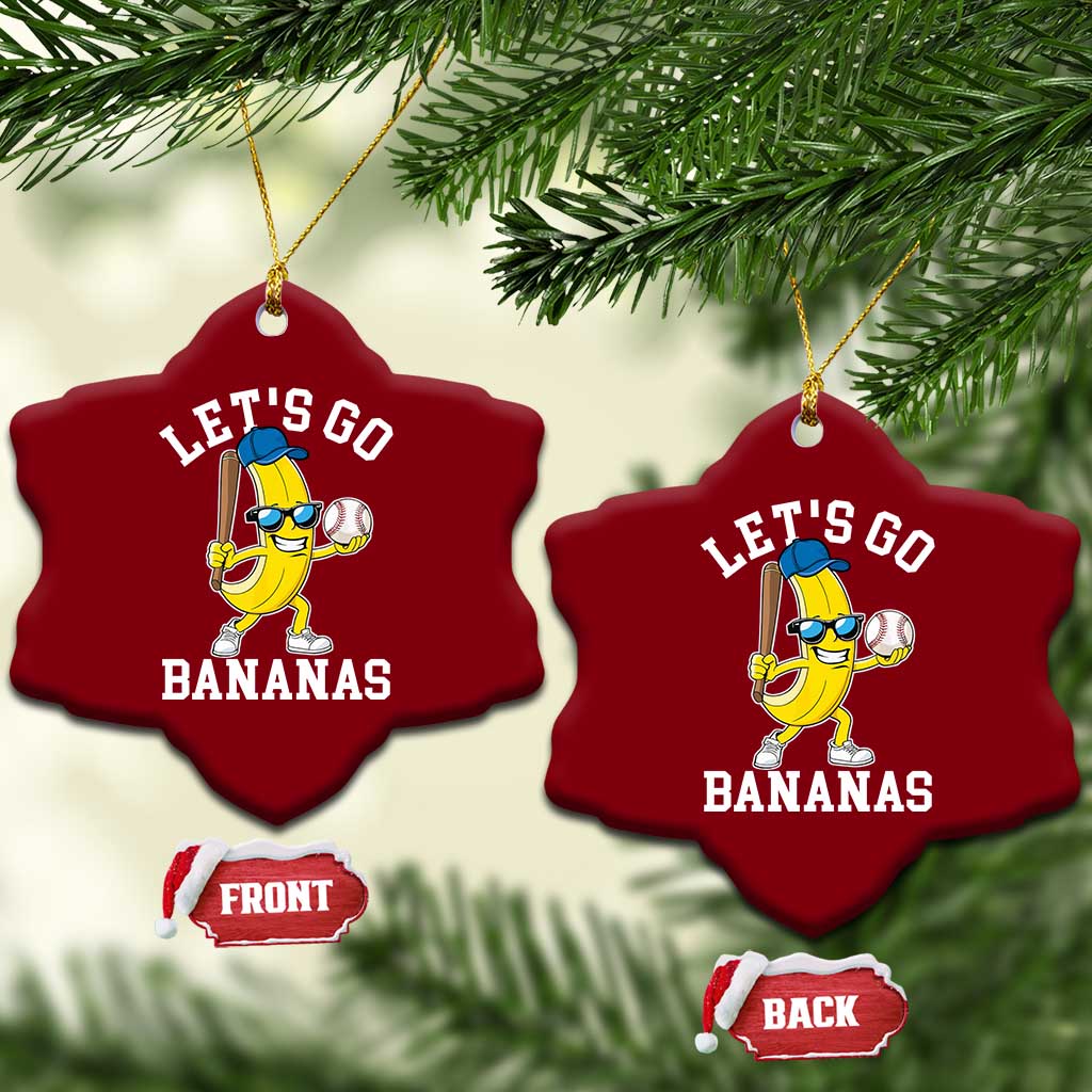 Funny Banana Ceramic Ornament Lets Go Bananas - Wonder Print Shop