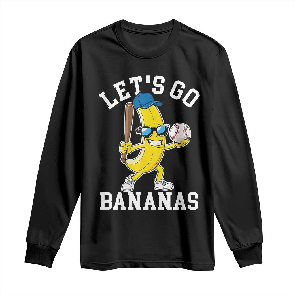 Funny Banana Long Sleeve Shirt Lets Go Bananas - Wonder Print Shop