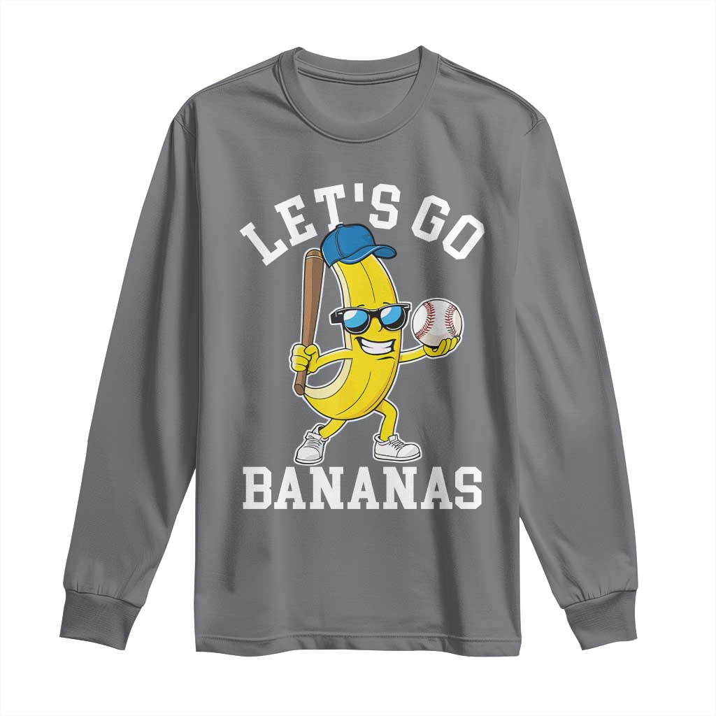 Funny Banana Long Sleeve Shirt Lets Go Bananas - Wonder Print Shop