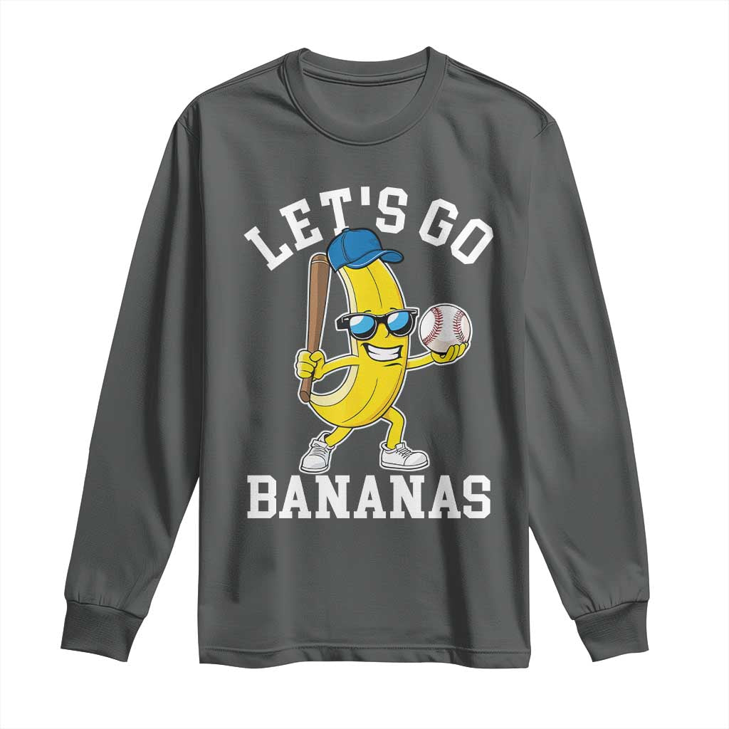 Funny Banana Long Sleeve Shirt Lets Go Bananas - Wonder Print Shop