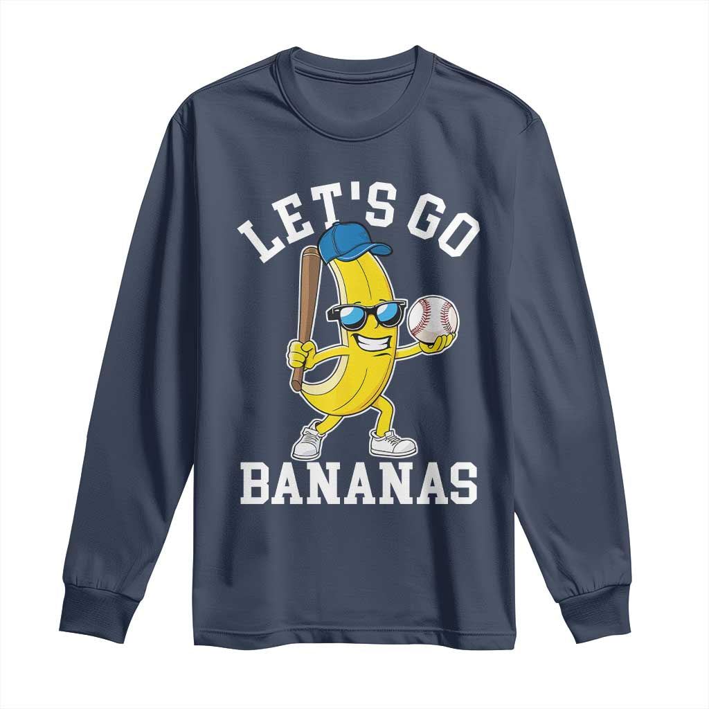 Funny Banana Long Sleeve Shirt Lets Go Bananas - Wonder Print Shop