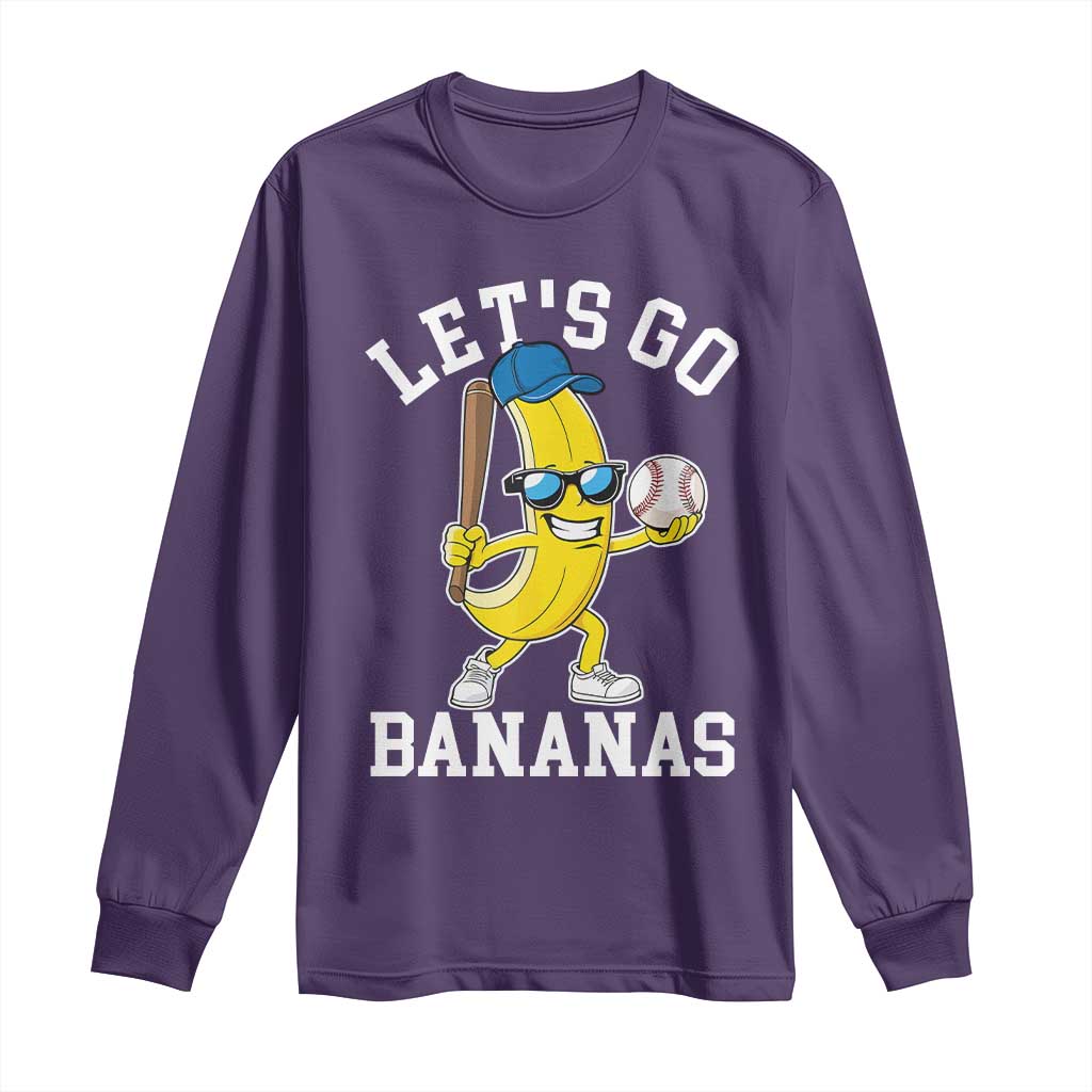 Funny Banana Long Sleeve Shirt Lets Go Bananas - Wonder Print Shop