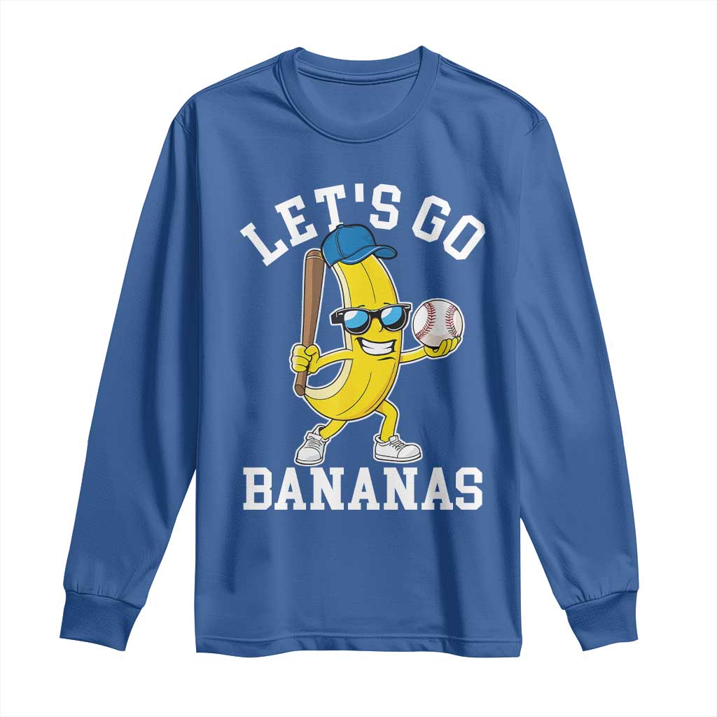 Funny Banana Long Sleeve Shirt Lets Go Bananas - Wonder Print Shop