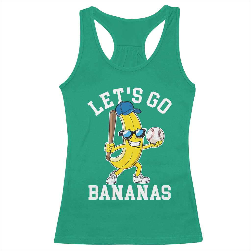 Funny Banana Racerback Tank Top Lets Go Bananas - Wonder Print Shop