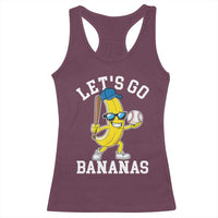 Funny Banana Racerback Tank Top Lets Go Bananas - Wonder Print Shop