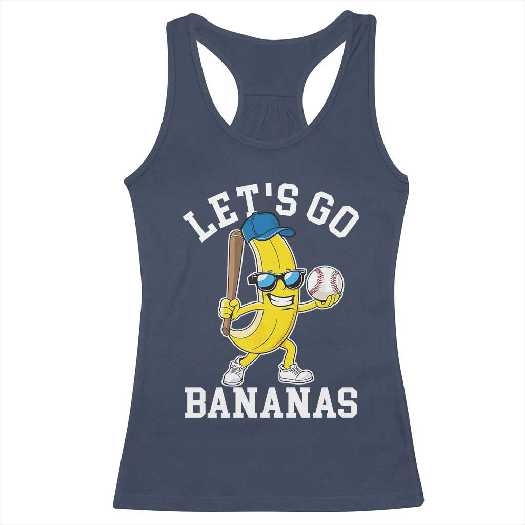 Funny Banana Racerback Tank Top Lets Go Bananas - Wonder Print Shop
