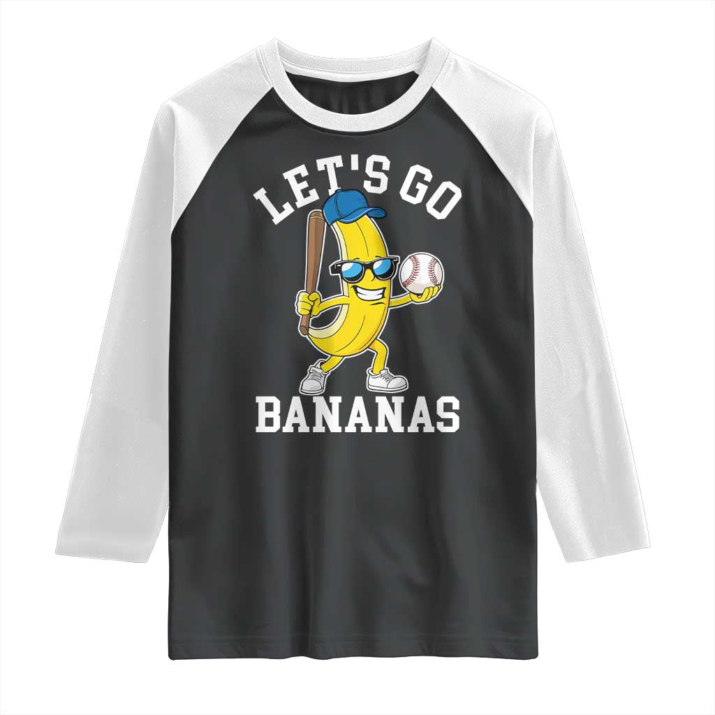 Funny Banana Raglan Shirt Lets Go Bananas - Wonder Print Shop