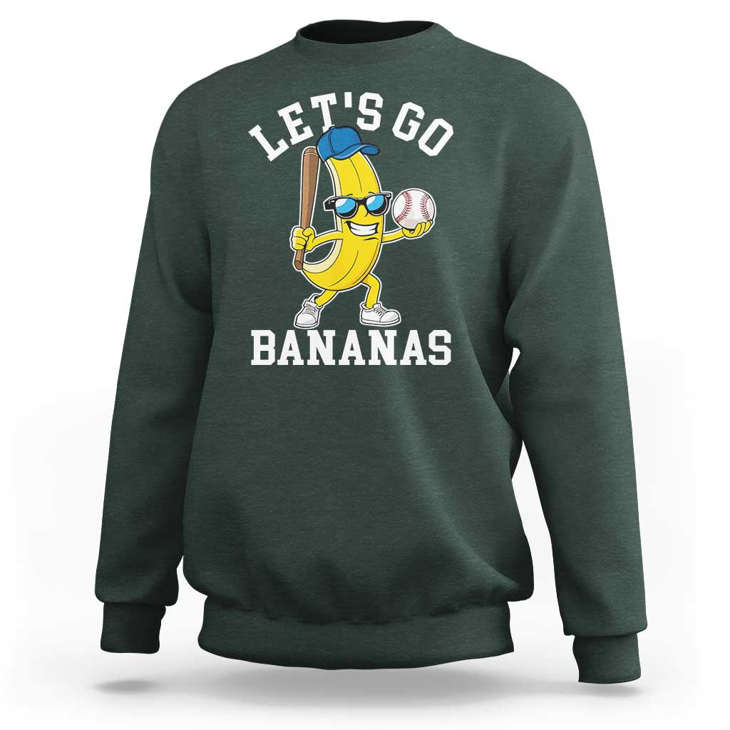 Funny Banana Sweatshirt Lets Go Bananas - Wonder Print Shop
