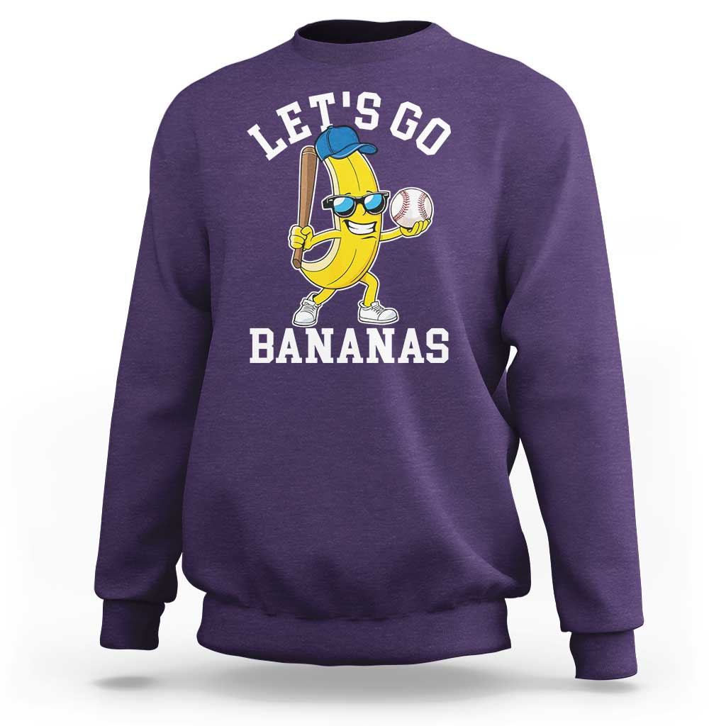 Funny Banana Sweatshirt Lets Go Bananas - Wonder Print Shop
