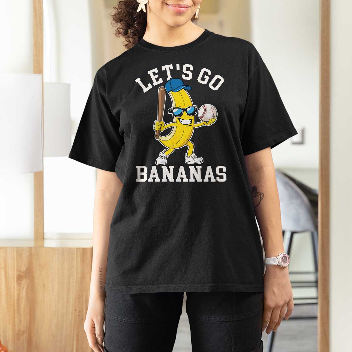 Funny Banana T Shirt For Women Lets Go Bananas - Wonder Print Shop
